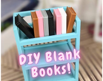 1:12 Scale Blank Books 9 PCS | 3D Printed Miniature Dollhouse DIY Books Set