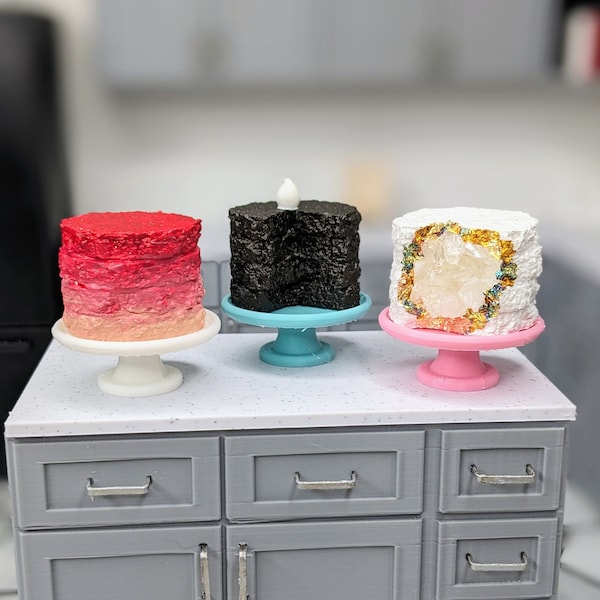 1:12 Cake Stand | Miniature Cake Stand | Dollhouse Bakery Dish | Miniature Bakery Tray | Dollhouse Cake Stand | Mini Cake Stand