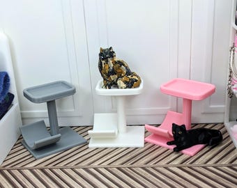 1:12 Scale Cat Tree | 3D Printed Miniature Cat Tree for Dollhouse