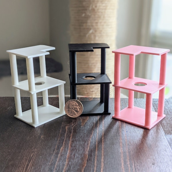 1:12 Cat Tree | Miniature Cat Tree | Dollhouse Cat Tower | Dollhouse Furniture and Accessories | 3D Printed Cat Tree |Mini Cat Toy Furniture