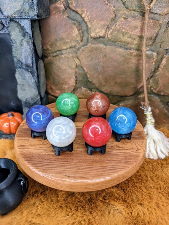 Miniature Crystal Ball | Dollhouse Crystal Ball | Crystal Ball for Diorama | 1:12 Magic Ball | Mini Magician Supplies | Dollhouse Apothecary