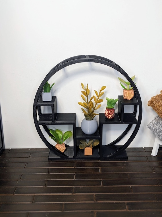 1:12 Plant Shelf | Modern Dollhouse Plant Stand | Miniature Plant Shelf | Mini Plant Shelf | Dollhouse Furniture | 3D Printed