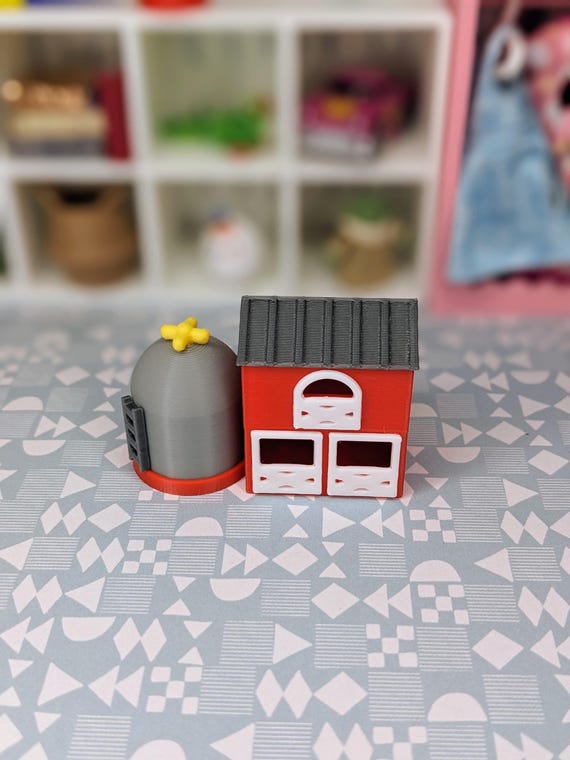 1:12 Miniature Barn | Dollhouse Toy Barn | Miniature Nursery Toys | Dollhouse Kids Toys | Dollhouse Nursery Decor | School Education Props