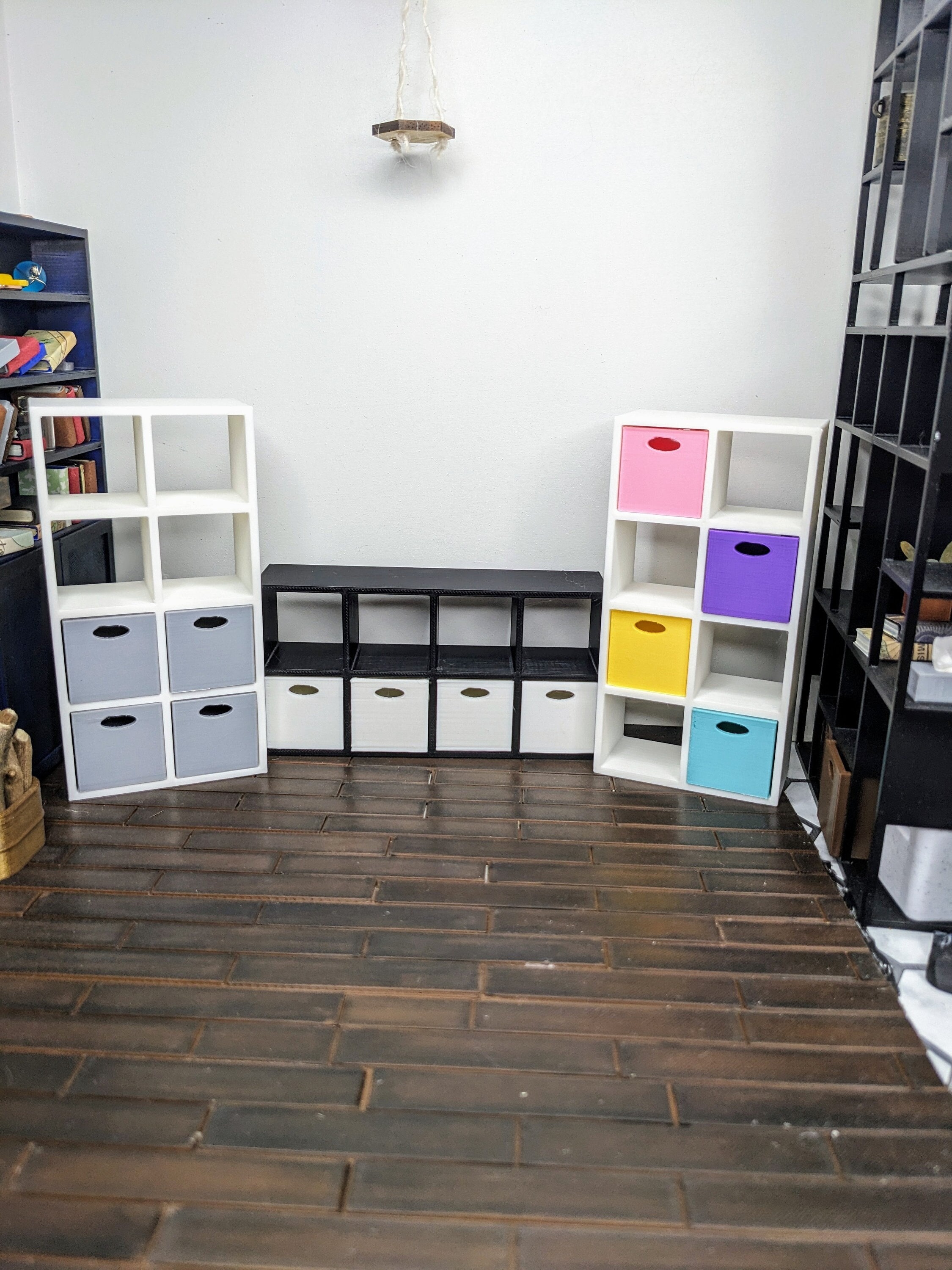 1:12 Cube Bookshelf | Miniature Furniture | Dollhouse Bookshelf | Mini Cube Shelf | Miniature Toy Shelf | 3D Printed | Miniature Shelf
