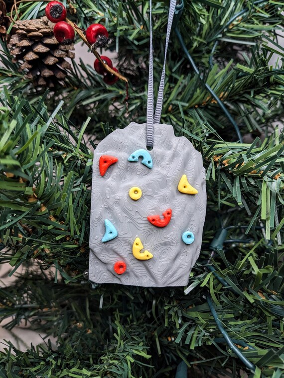 Rock Wall Ornament | Climbing Wall Ornament | Gym Ornament | Unique Ornaments | Rock Wall Gift | Gift for Climbers | Climbing Wall Ornament