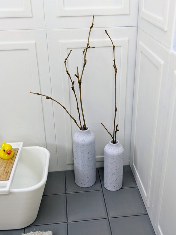 1:12 Floor Vase Set | Dollhouse Floor Vase Decor | Miniature Vases | Dollhouse Decor | Mini Vase | Dollhouse Accessories