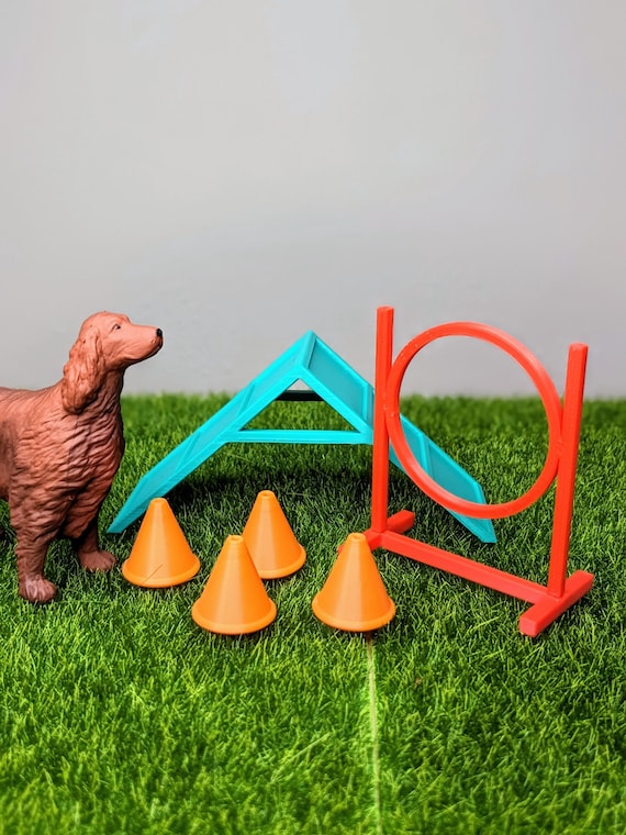 1:12 Agility Course | Mini Dog Exercise Set | Dollhouse Dog Course | Agility Course for Diorama | Mini Dog Run | Dollhouse Pet Supplies