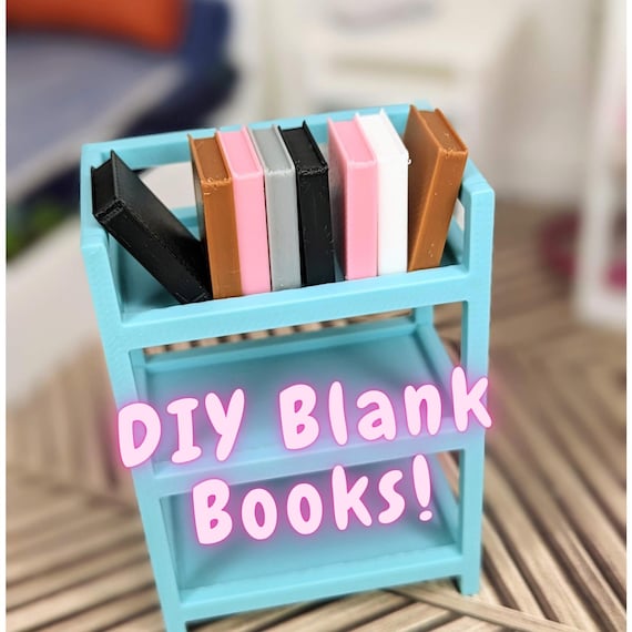 1:12 Blank Books 9 PCS | Dollhouse Books | Miniature DIY Books | Mini Book Blanks | Dollhouse Library
