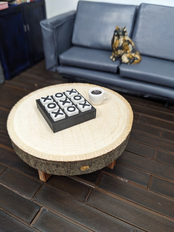 1:12 Tic Tac Toe Decor | Miniature Game Board | Dollhouse Home Decor | Miniature Decor | Miniature Tic Tac Toe Game