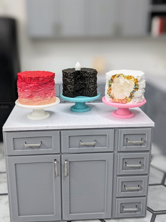 1:12 Cake Stand | Miniature Cake Stand | Dollhouse Bakery Dish | Miniature Bakery Tray | Dollhouse Cake Stand | Mini Cake Stand