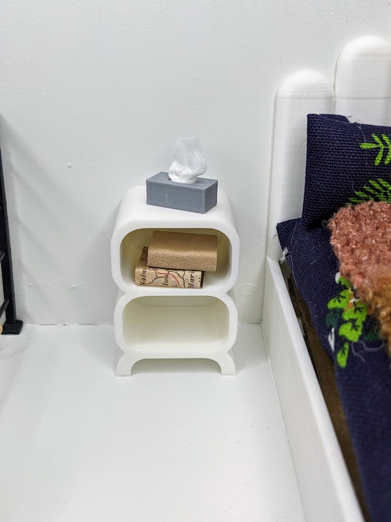 1:12 Nightstand Pair | Dollhouse End Tables | Dollhouse Night Stand | Miniature Night Stand | Miniature Furniture | Boho Eclectic Dollhouse