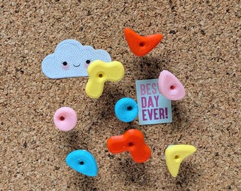 Chinchetas para pared de roca / Alfileres para muro de escalada / Artículos para tablones de anuncios de oficina / Regalos para escaladores / Alfileres en miniatura / Chinchetas únicas