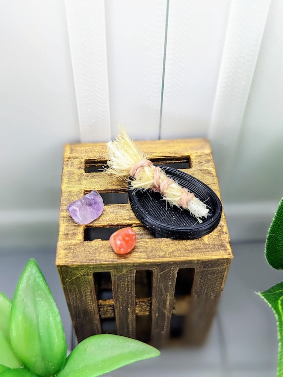 1:12 Smudge Kit | Dollhouse Sage Smudging Kit | Miniature Smudge Stick | Dollhouse Apothecary | Miniature Witches | Dollhouse Holistic Kit