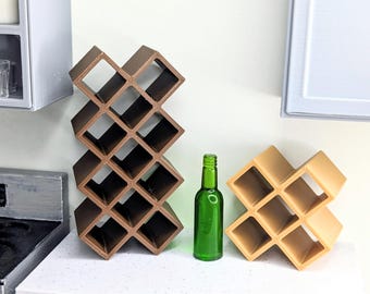 1:12 Scale Wine Rack | 3D Printed Dollhouse Wine Rack