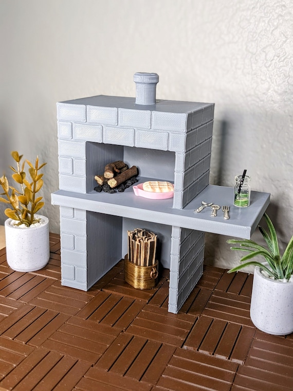 1:12 Pizza Oven | Dollhouse Outdoor Oven | Miniature Fire Pit | Mini Pizza Oven | Mini Outdoor Kitchen | 3D Printed | Pizza Oven for Dolls