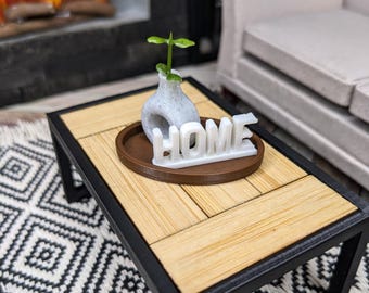 1:12 Scale Decor Tray | 3D Printed Miniature Dollhouse Table Centerpiece