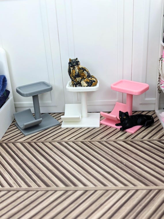 1:12 Cat Tree | Small Cat Tree for Dollhouse | Dollhouse Cat Furniture | Miniature Cat Tree | Mini Cat Accessories | Dollhouse Pet Supplies