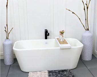 Bañera moderna a escala 1:12 / Bañera para casa de muñecas / Bañera en miniatura / Mini baño / Bañera impresa en 3D / Muebles para casa de muñecas / Bañera para diorama