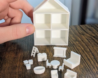 1:12 DIY Toy Dollhouse | Dollhouse for a Dolls House | Miniature Toys | Dollhouse Toy Kit | Miniature DIY Furniture Kit |3D Printed DIY Toys