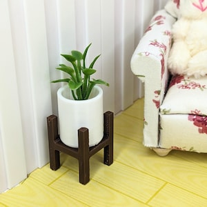 1:12 Plant Stand | Dollhouse Plant Pot | Miniature Planter Pot | Mini Floor Plant |Dollhouse Modern Planter| 1 6 Scale Pot |Modern Furniture