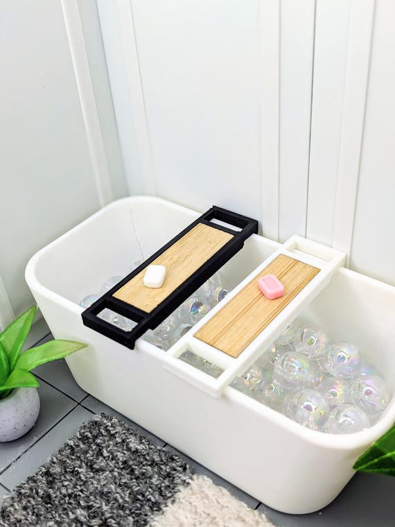 1:12 Bathtub Caddy | Miniature Bathtub Tray | Dollhouse Bath Caddy | Mini Bath Tray for Dollhouse | 3D Printed | Dollhouse Bathroom