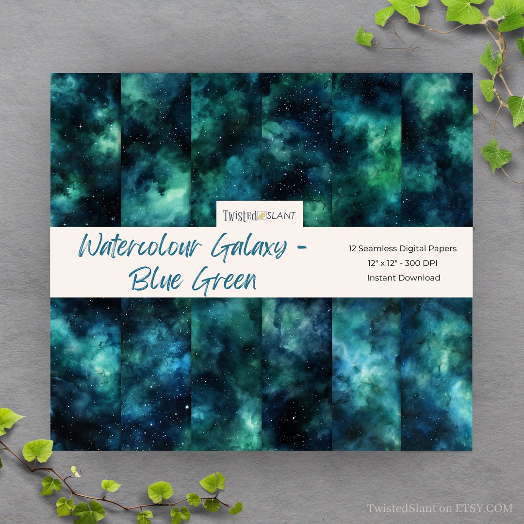 Watercolor Galaxy Digital Paper Seamless Pattern | INSTANT DOWNLOAD ...