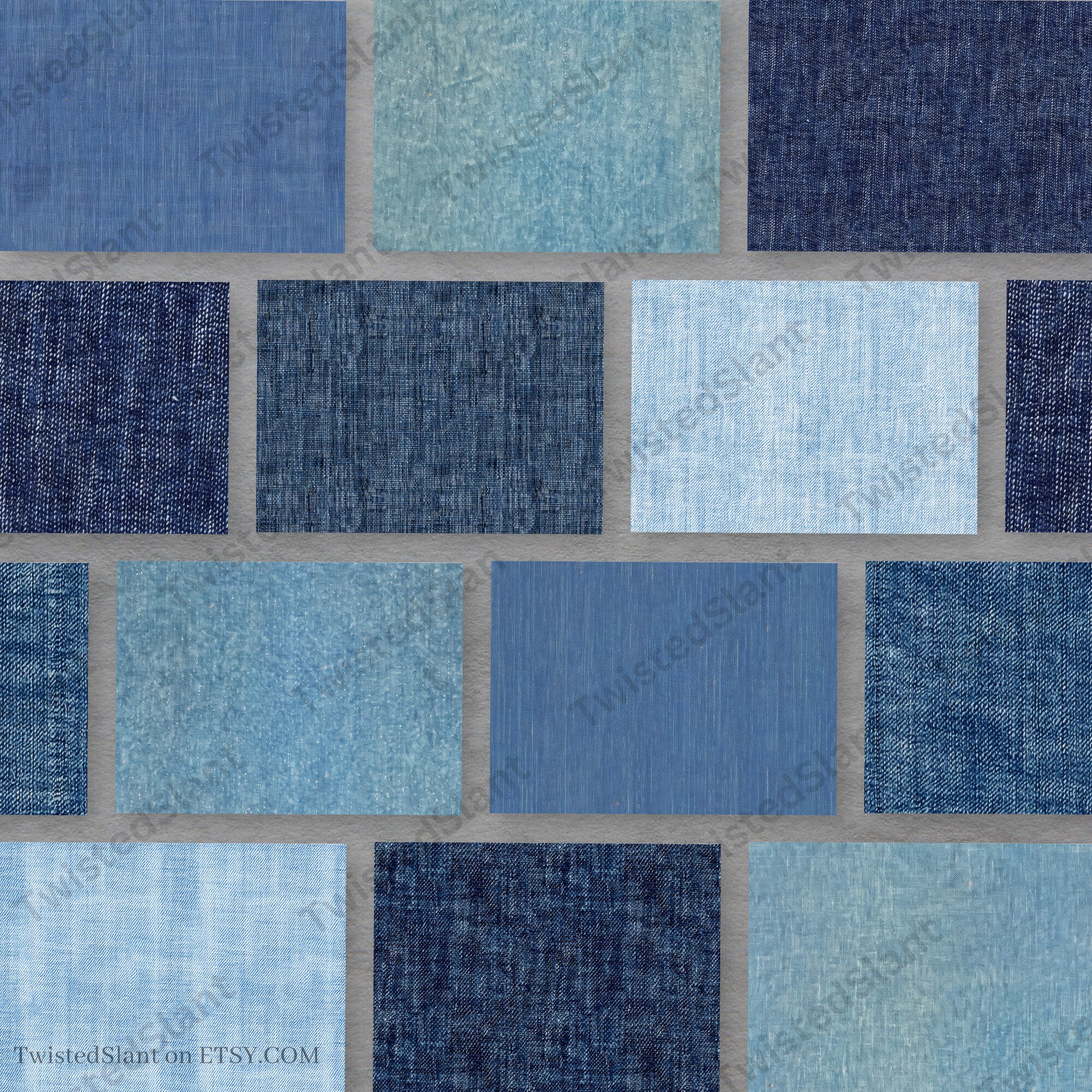 Denim Digital Paper | INSTANT DOWNLOAD | Fabric Junk Journal | Jeans ...