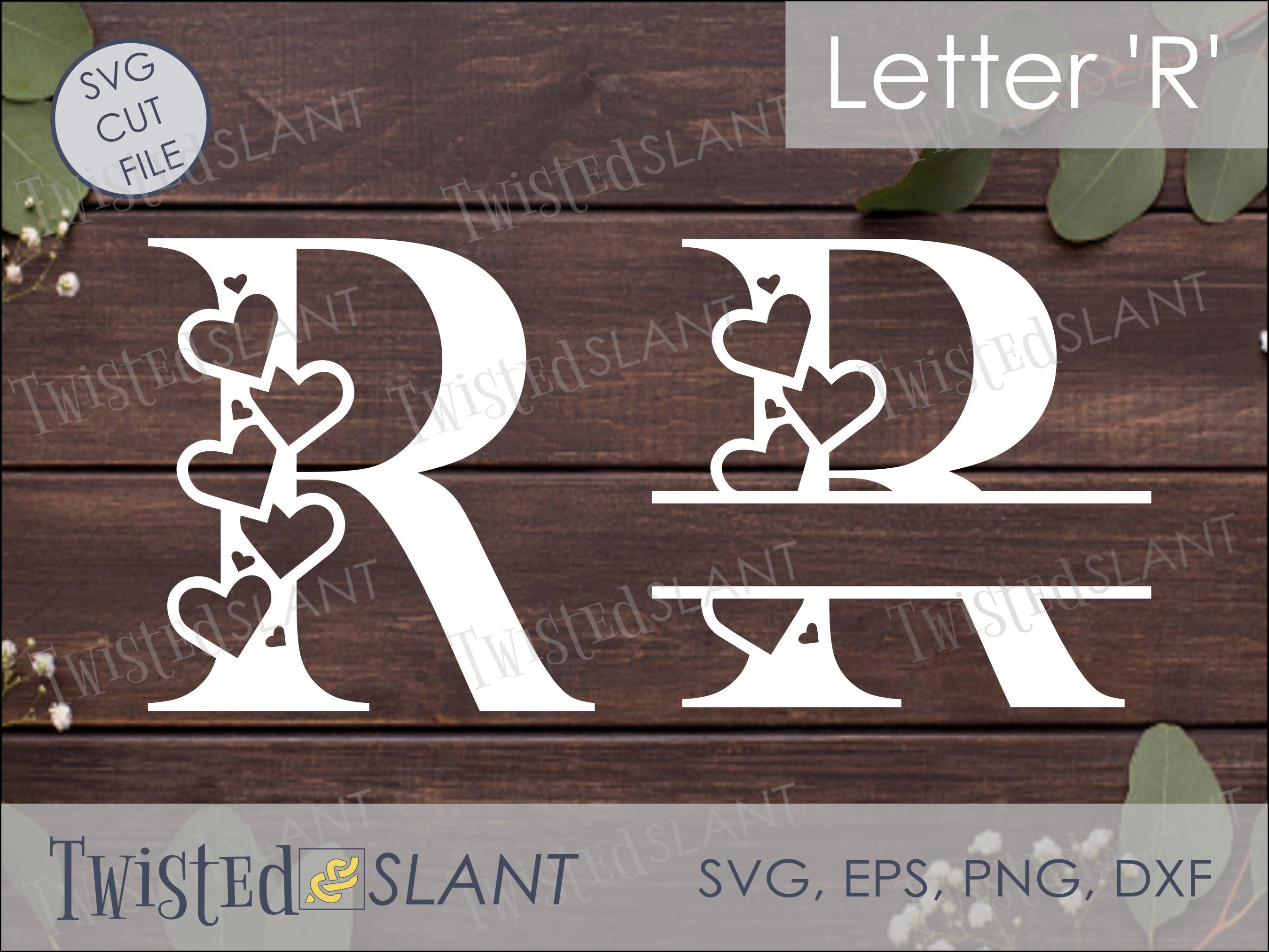 Letter R Split Letter Monogram Svg Modern Font Split - Etsy