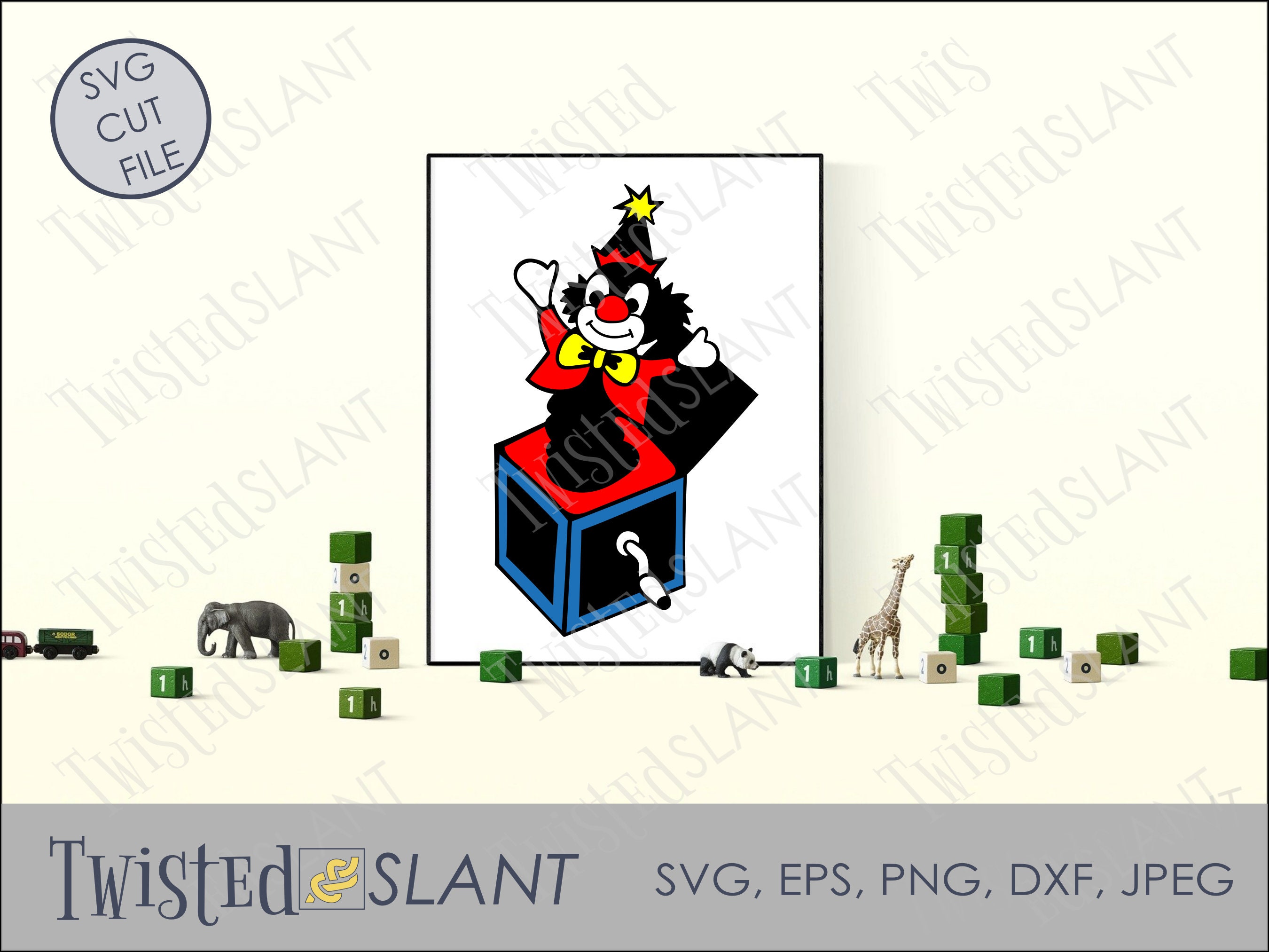 Jack in the Box Svg Digital Download for Cricut and Silhouette