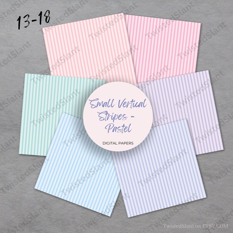 Pastel Vertical Stripes Digital Paper | INSTANT DOWNLOAD | Striped ...