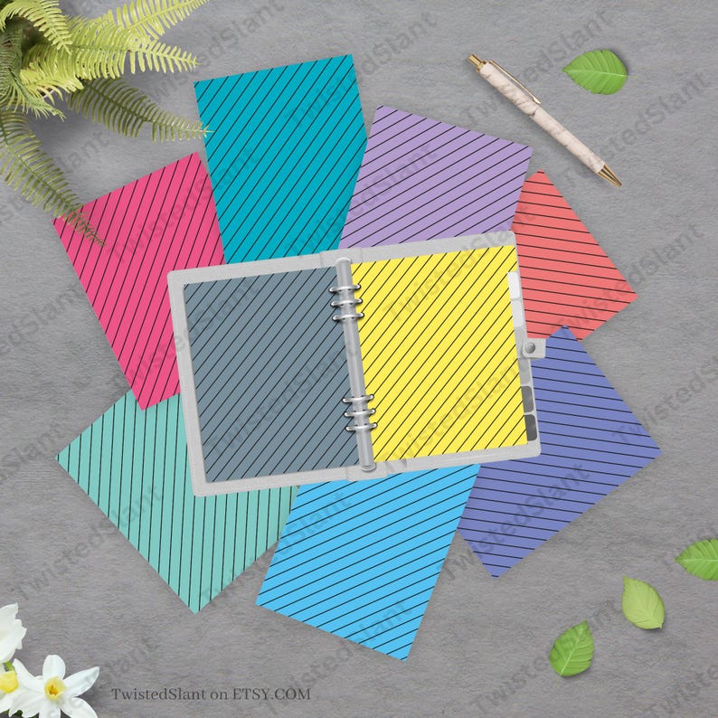 Diagonal Stripes Digital Paper | INSTANT DOWNLOAD | Striped Background ...
