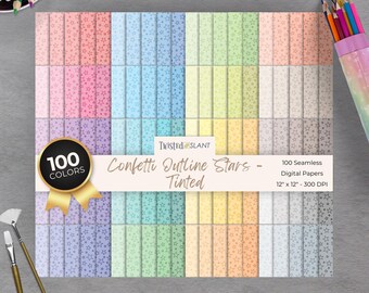Helle Sterne Digitales Papier | SOFORTIGER DOWNLOAD | Sternen Hintergrund | Nahtlose Papiere | Helle Sterne | Stern digitales Papier | Getönt | STERN01
