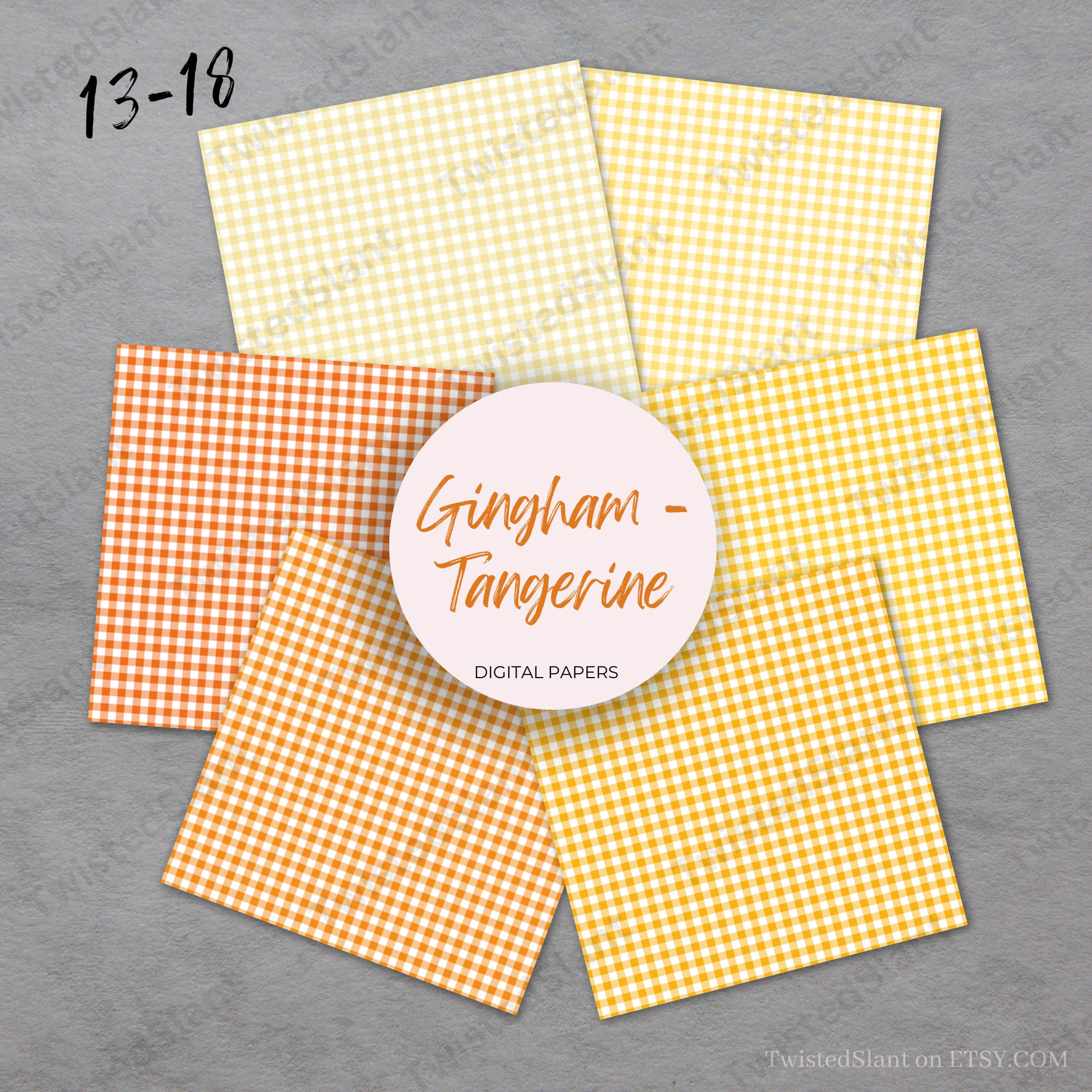 Gingham Digital Paper Pack | INSTANT DOWNLOAD | Gingham Pattern ...