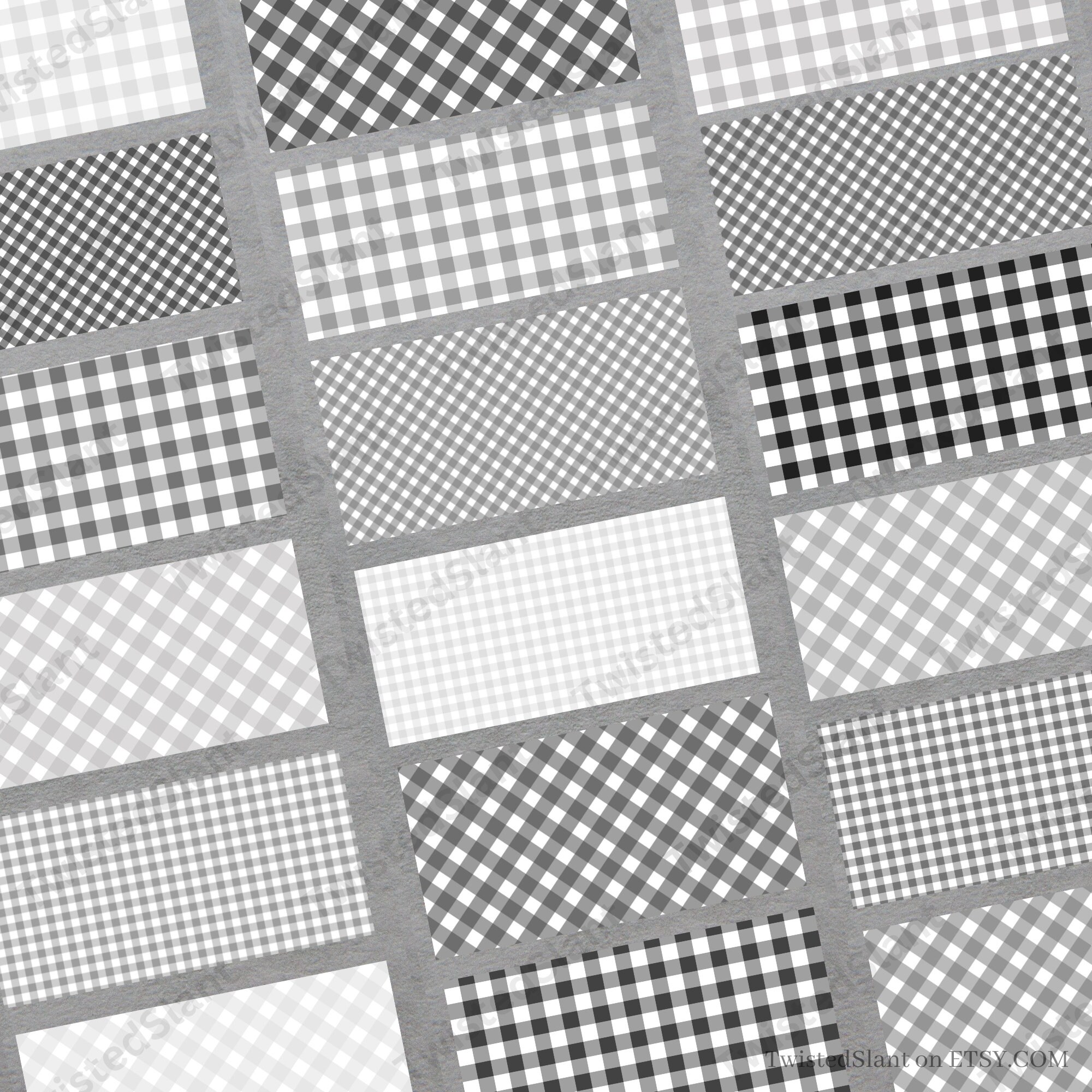 Gingham Digital Paper Pack | INSTANT DOWNLOAD | Gingham Pattern ...