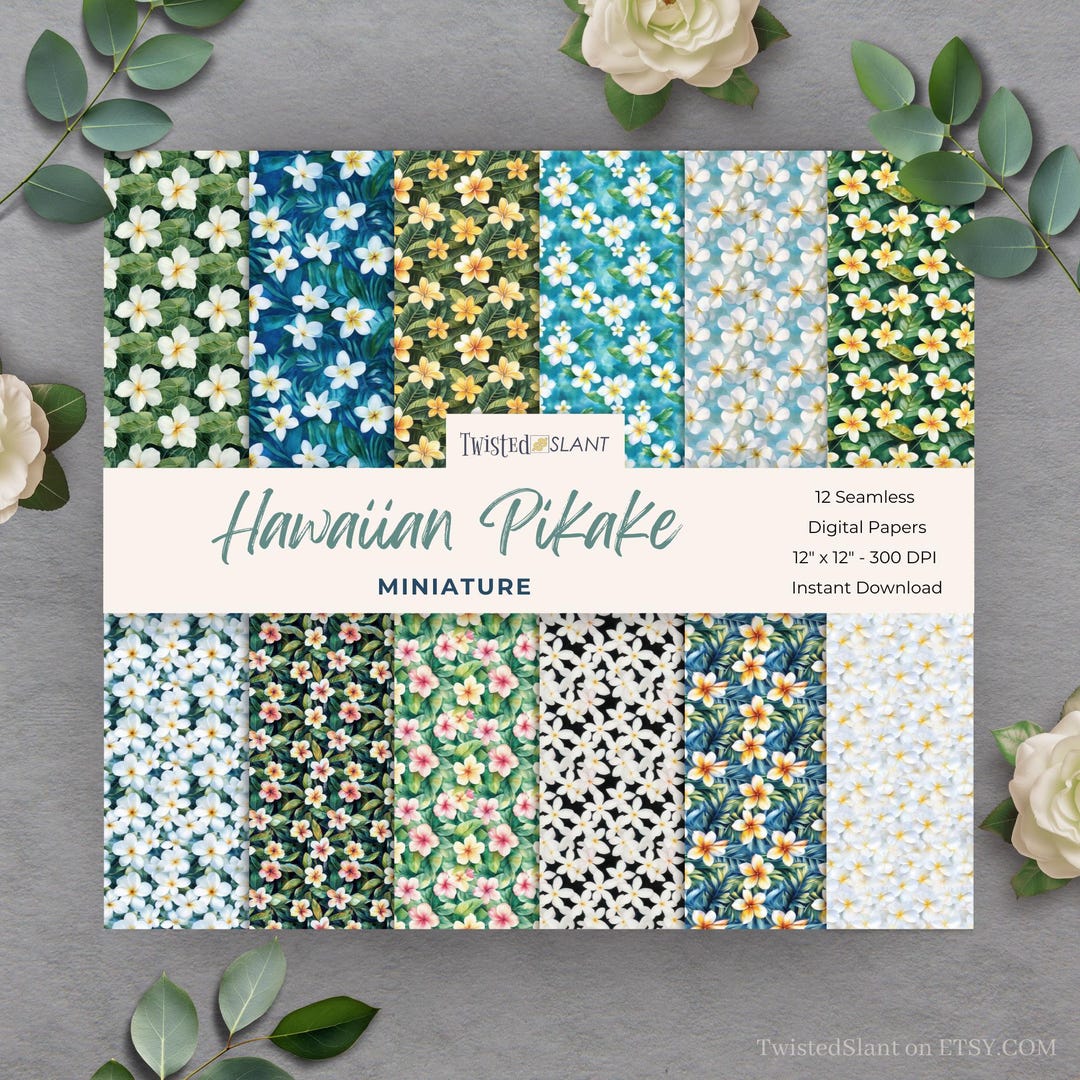 Seamless Pattern Puakenikeni | INSTANT DOWNLOAD | Puakenikeni ...