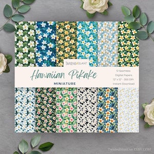 Seamless Pattern Puakenikeni | INSTANT DOWNLOAD | Puakenikeni Background | Hawaiian Pattern | Seamless Papers | Tropical  | Pikake | TROP01