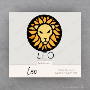 Leo Zodiac svg | INSTANT DOWNLOAD | Zodiac Sign svg | Leo Zodiac Sign | Horoscope svg | Lion png | Zodiac Clipart | Leo | ZOD01