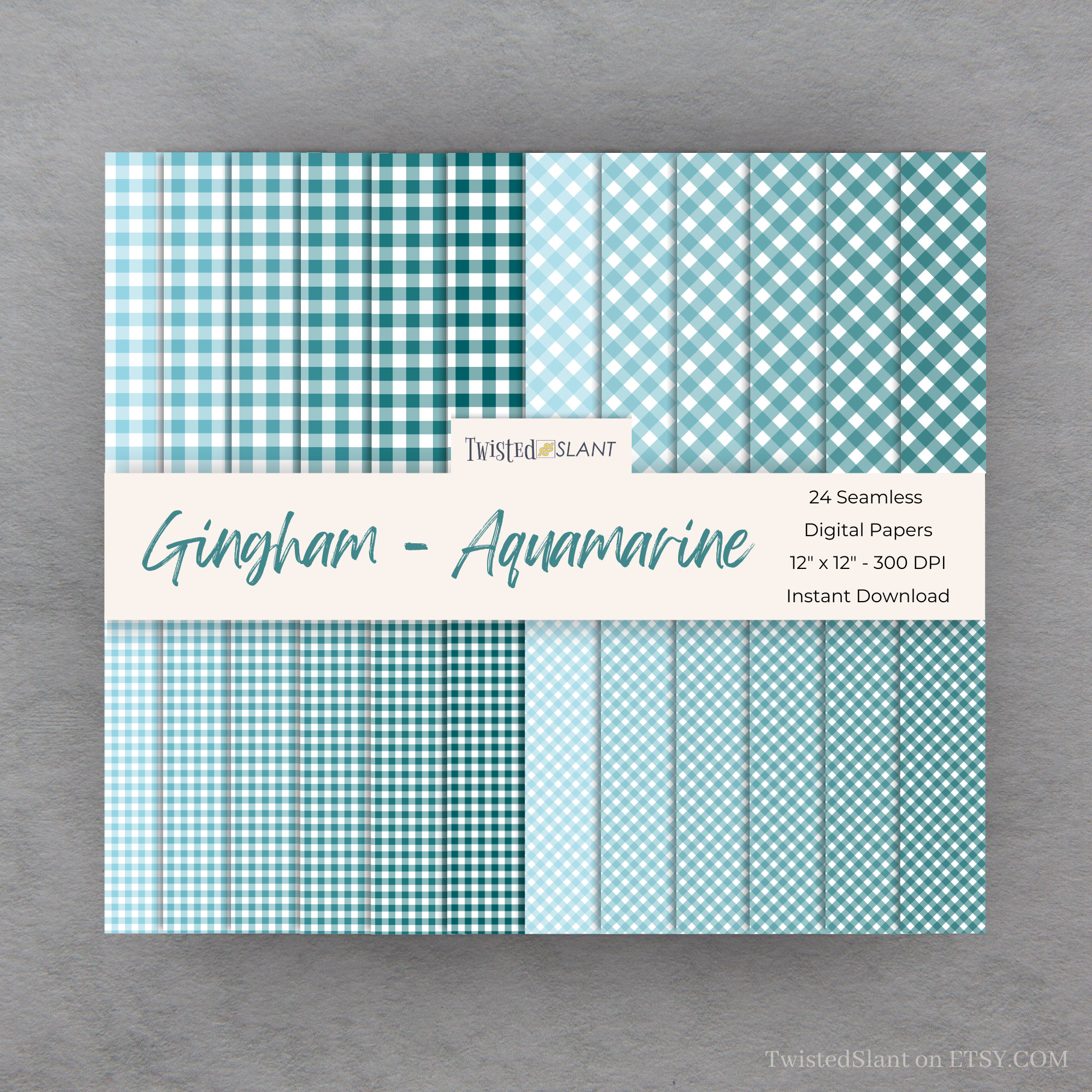 Gingham Digital Paper Pack | INSTANT DOWNLOAD | Gingham Pattern ...