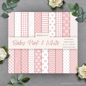 Baby Rosa Digitale Papiere | SOFORTIGER DOWNLOAD | Nahtlos Geometrisch | Muster-Kollektion | Pinkfarbenes digitales Papier | Babyrosa | GEOM01