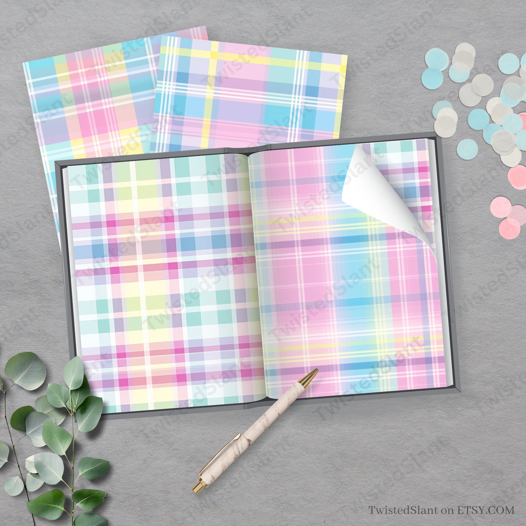 Easter Plaid Digital Paper| INSTANT DOWNLOAD | Pastel Plaid | Easter ...