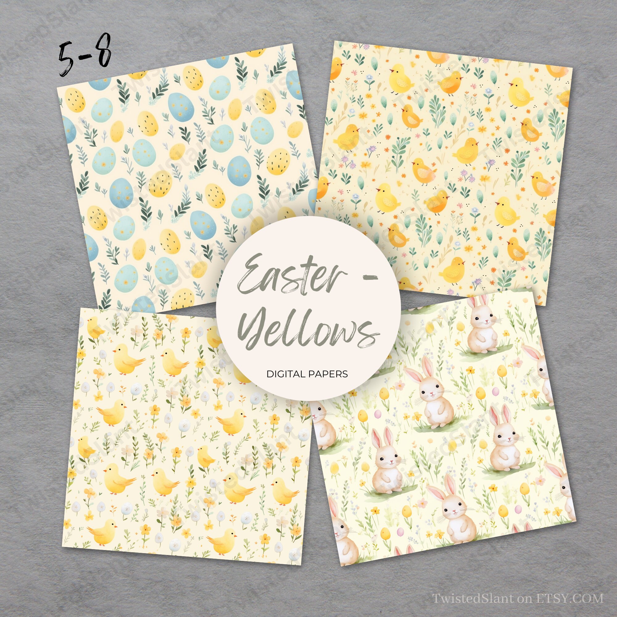 Easter Digital Papers | INSTANT DOWNLOAD | Bunny Digital Paper | Easter ...