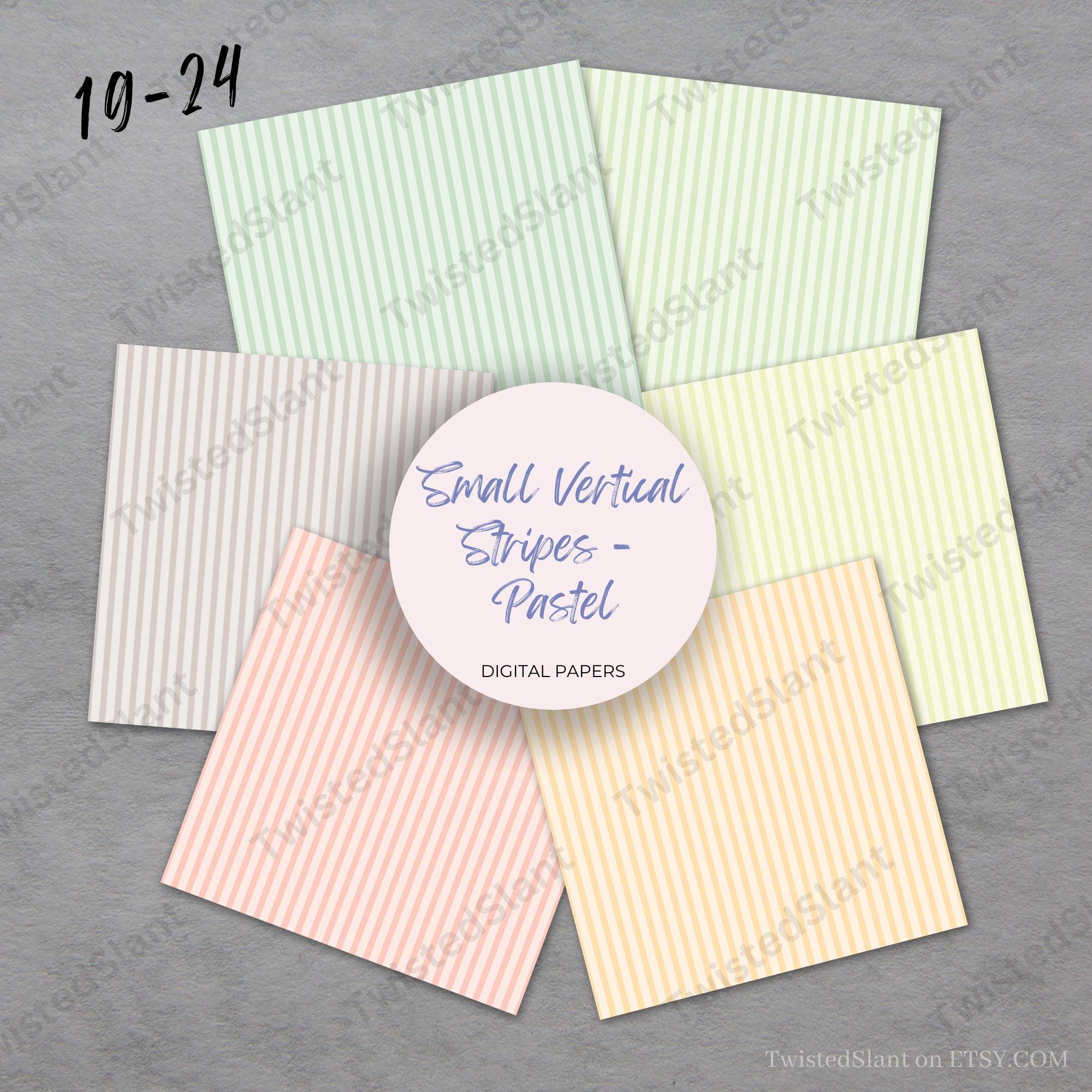 Pastel Vertical Stripes Digital Paper | INSTANT DOWNLOAD | Striped ...