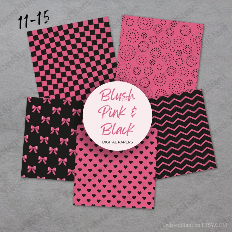 Blush Pink Digital Papers | INSTANT DOWNLOAD | Seamless Geometric ...