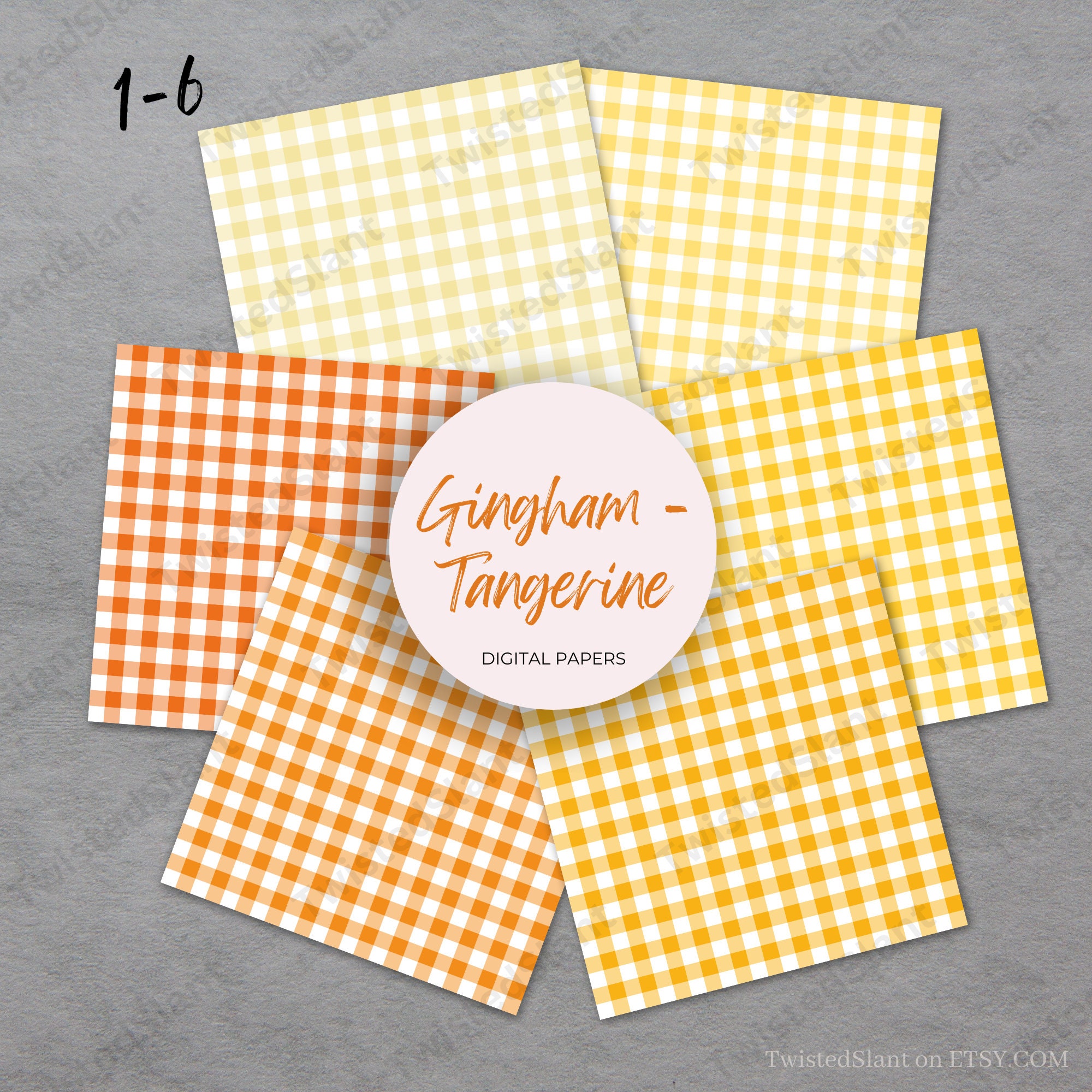 Gingham Digital Paper Pack | INSTANT DOWNLOAD | Gingham Pattern ...