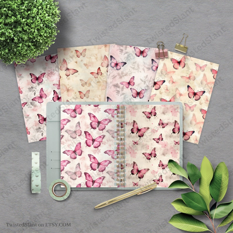 Bright Butterflies Digital Paper | INSTANT DOWNLOAD | Butterfly Digital ...