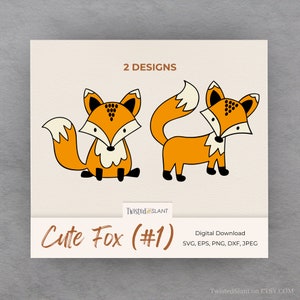 Svg renard mignon | clipart renard | animal mignon svg | dessin renard | svg renard | vecteur de renard | renard png | svg animal de la forêt | svg animaux de la forêt