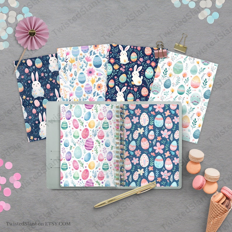Easter Digital Papers | INSTANT DOWNLOAD | Bunny Digital Paper | Easter ...