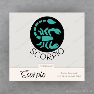 Signo de Escorpio SVG / DESCARGA INSTANTÁNEA / Signo del zodiaco SVG / Escorpión SVG / Horóscopo SVG / Escorpión SVG / Clipart del zodiaco / Escorpio / ZOD01