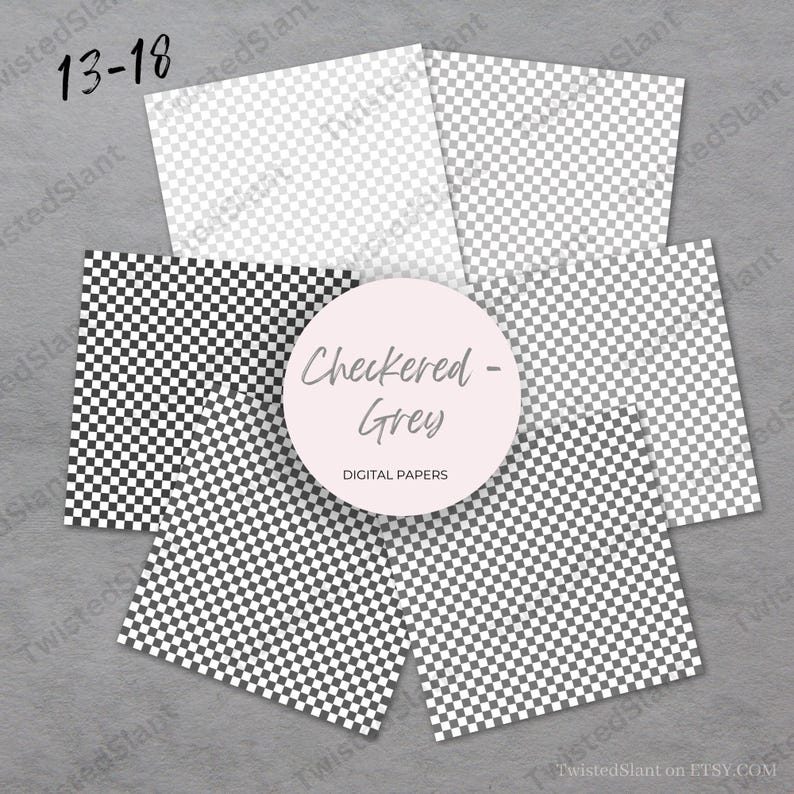 Checkered Digital Paper | INSTANT DOWNLOAD | Checkered Background ...