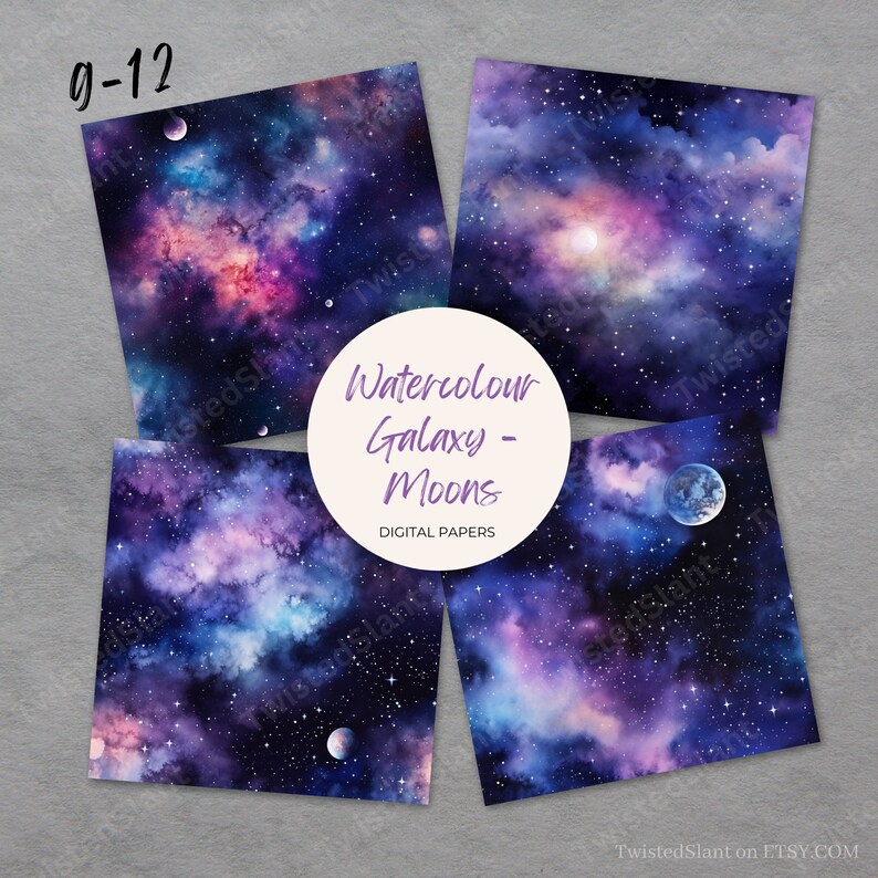 Watercolor Galaxy Digital Paper Seamless Pattern | INSTANT DOWNLOAD ...